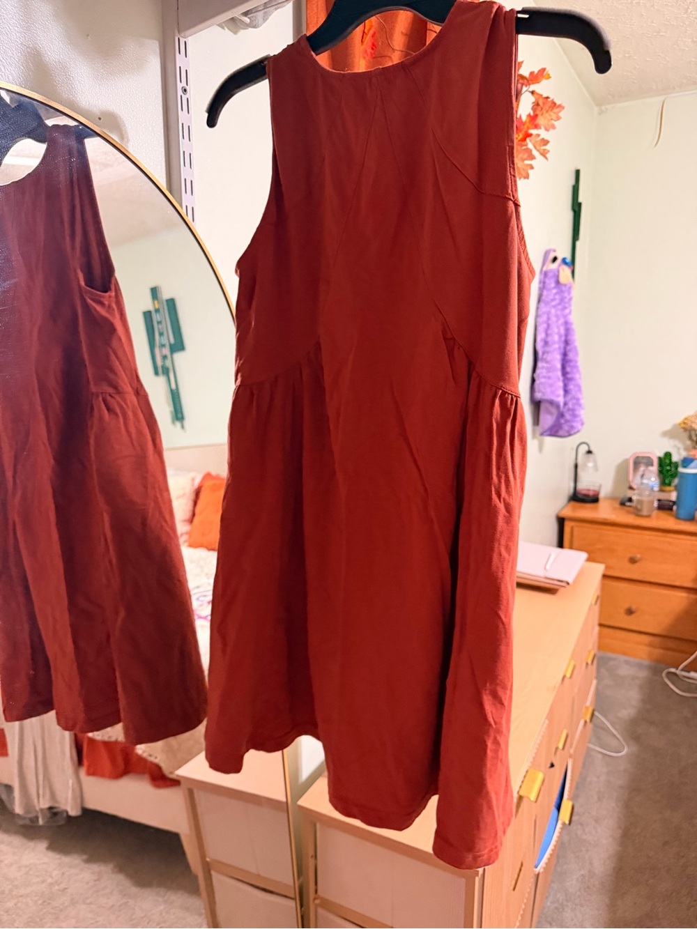 & Other Stories Rust Red Sleeveless Maxi Dress